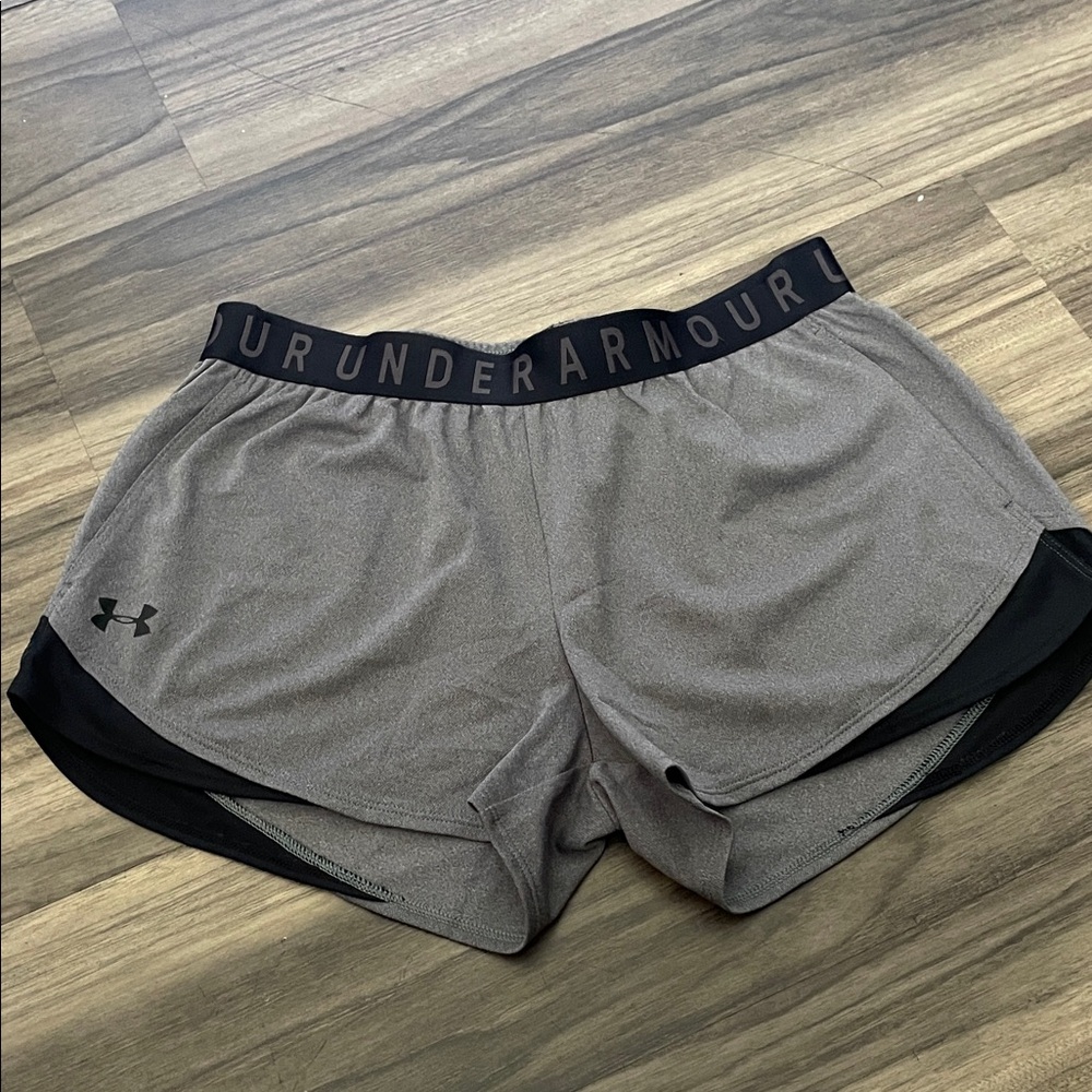 Under Armour Women's Athletic Gray and Black Shorts